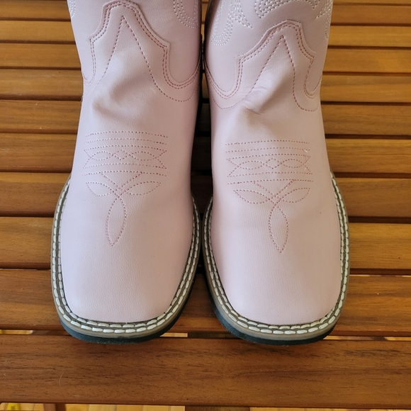 NIB Old West Pink Cowboy Western Boots Size 3Y/5 Womens - Picture 4 of 6